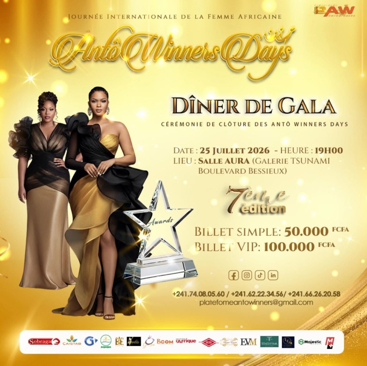 Dîner de Gala des Antô Winners 2026 : Quand le leadership féminin gabonais célèbre la force de l’impact
